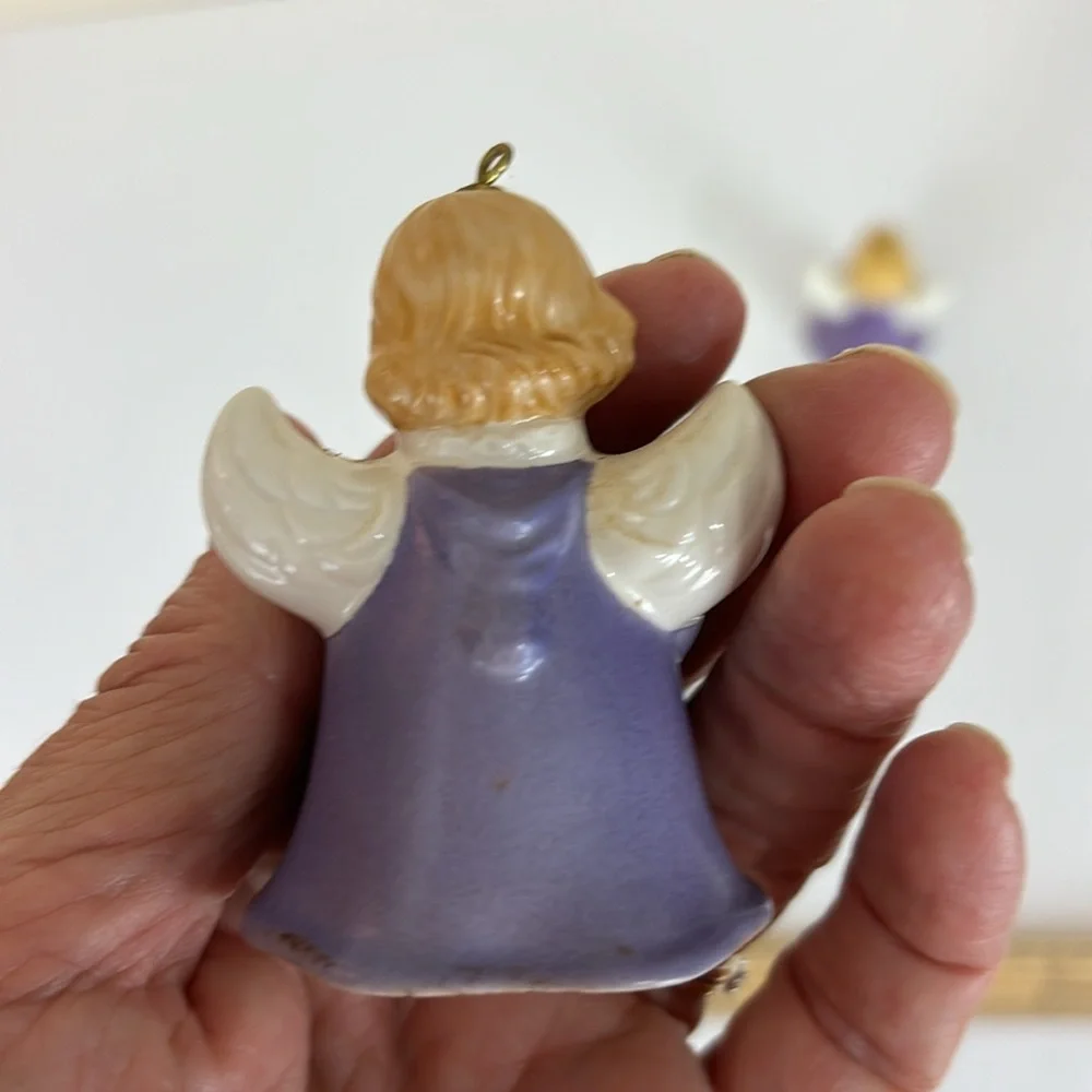 Lot of 3 Goebel Annual Angel Bell Christmas Ornaments 1997-1999 TMK-6